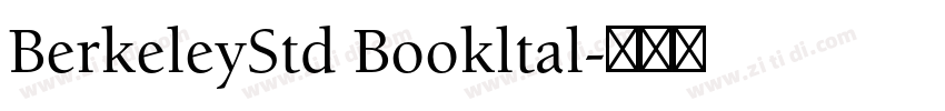 BerkeleyStd Bookltal字体转换